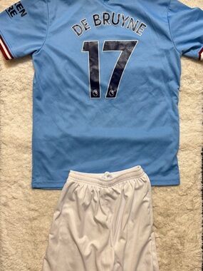 Kevin De Bruyne 17 Soccer Jersey Manchester City in Sky Blue